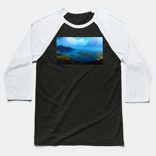 Eldritch Dreamscapes (1) - Fantasy Landscape Baseball T-Shirt by TheThirdEye